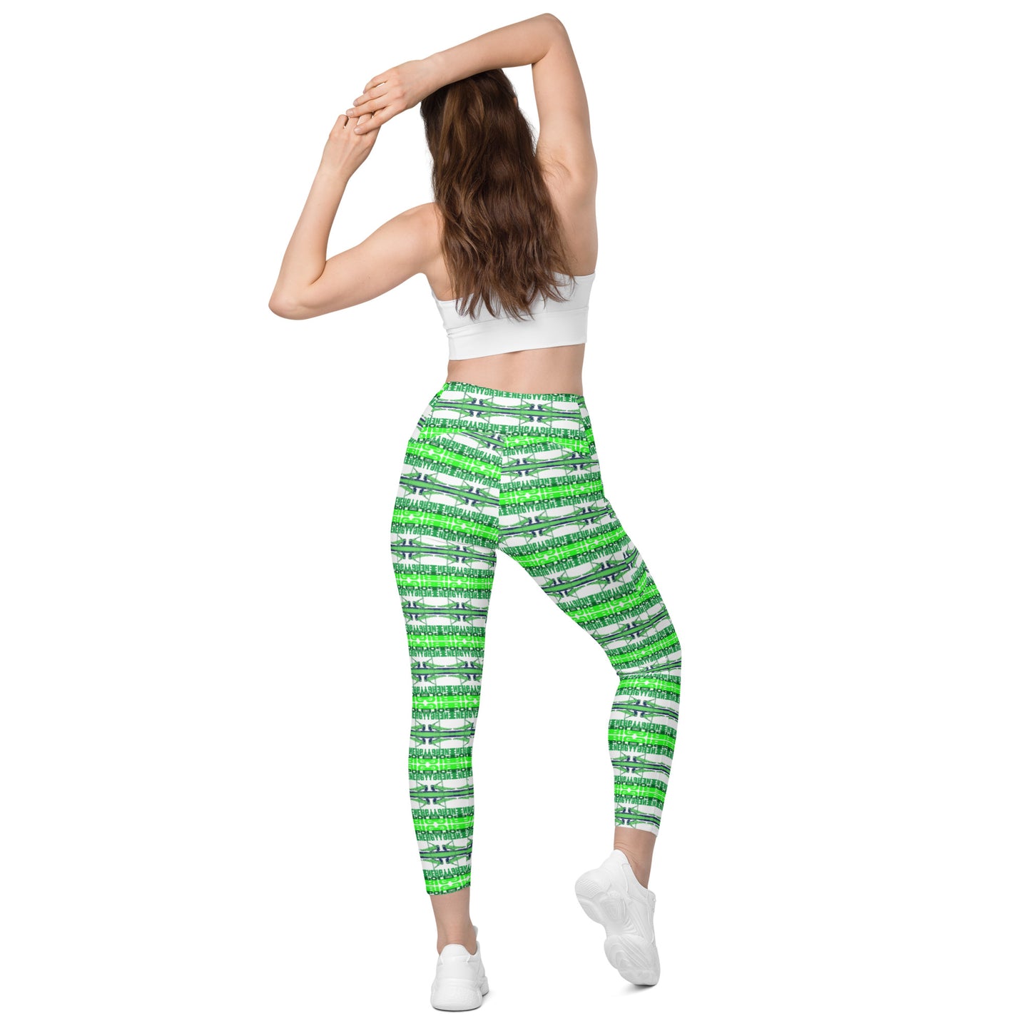 Big Pole Energy - Green Crossover Leggings