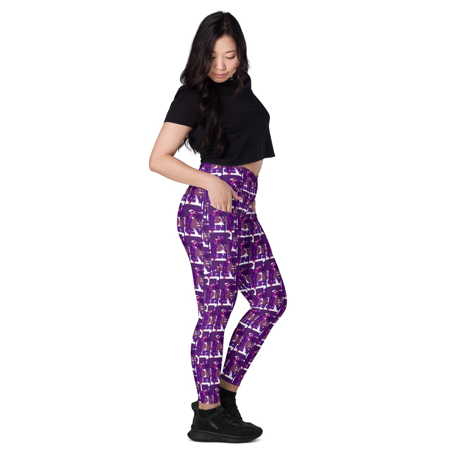 Big Pole Energy - Lavender Crossover Leggings