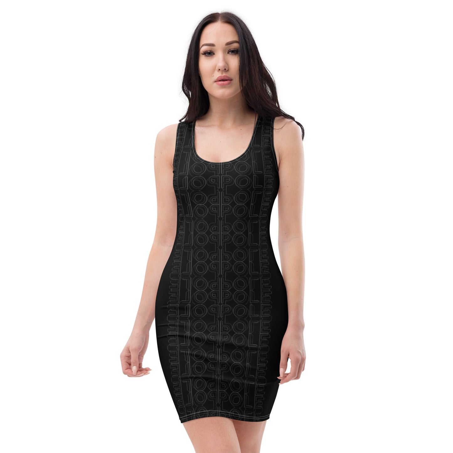 Pole Motif Dress - Black