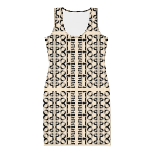 Pole Motif Dress - Cream