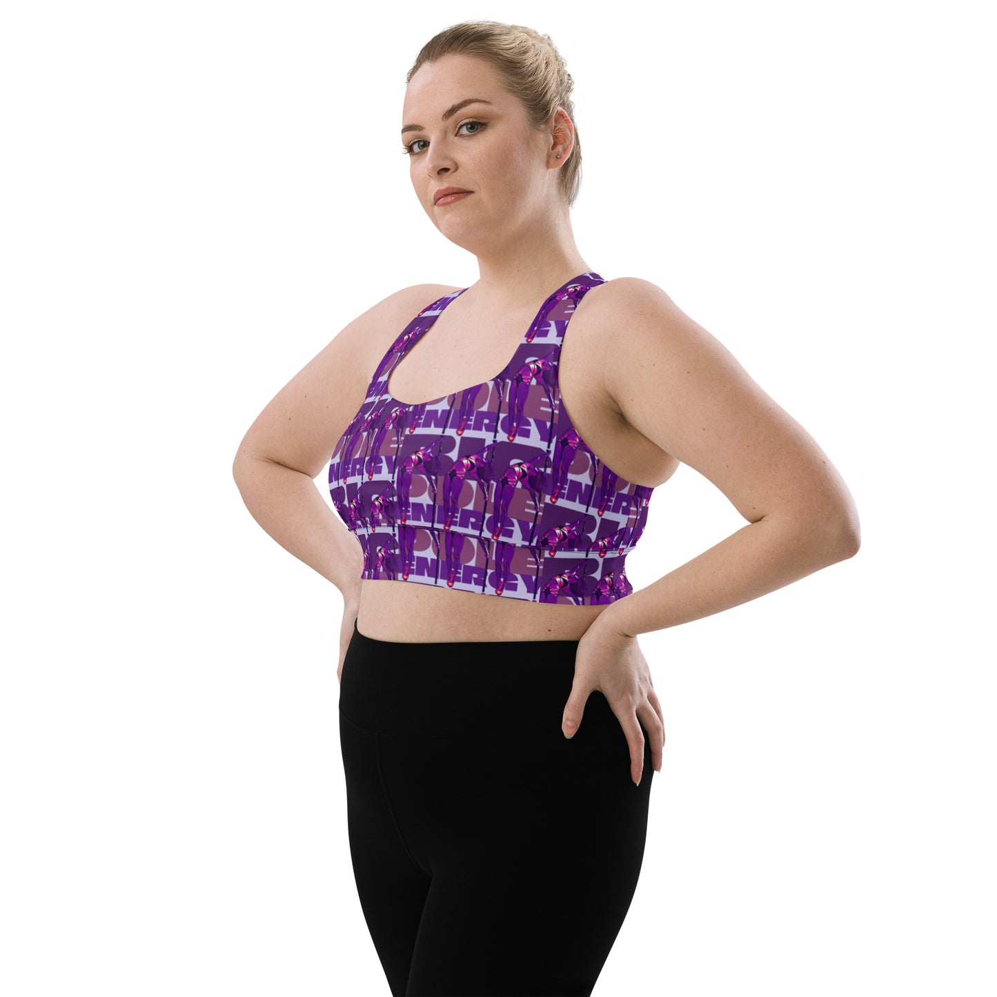 Big Pole Energy - Longline Bra - Lavender