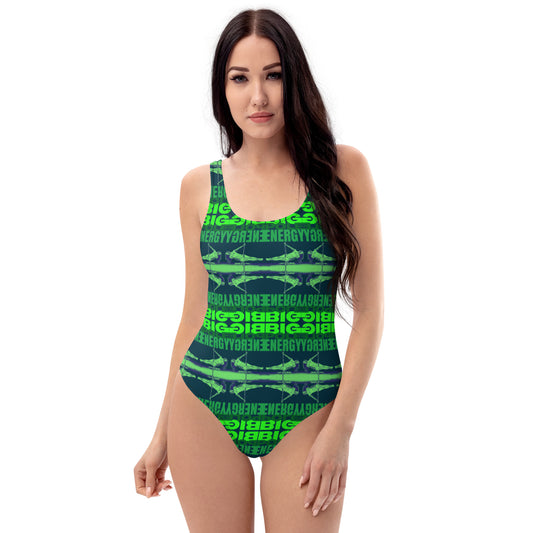 Big Pole Energy Blue and Green One Piece