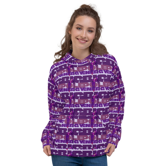 Big Pole Energy Hoodie All-Over Lavender - Unisex