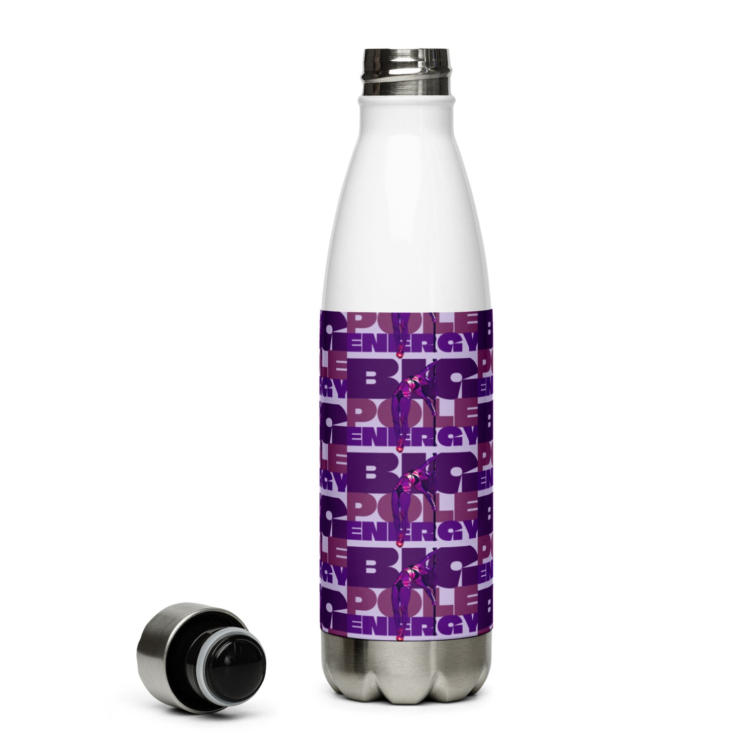 Big Pole Energy - Stainless Steel Water Bottle - Lavender